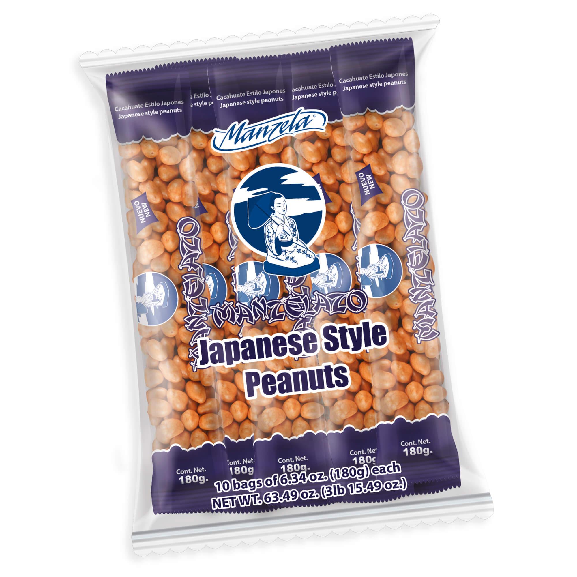 Manzela - Manzelazo Japanese Style Peanuts 10 Bags.